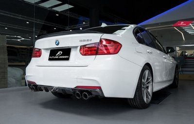 【政銓企業有限公司】BMW F30 MTECH保桿專用 P款 高品質 碳纖維 卡夢 四出後下巴現貨供應免費安裝 真空成型
