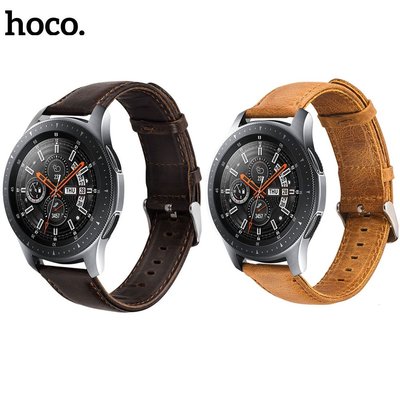 原裝HOCO浩酷22mm公爵真皮錶帶 三星Galaxy Watch 46mm替換腕帶 小牛皮手錶帶 Gear S3皮錶帶