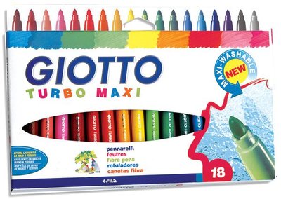 ☆特惠【義大利 GIOTTO】可洗式兒童安全彩色筆(18色)--特價299元