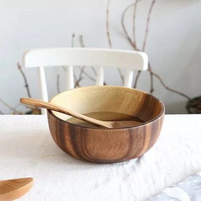 相思木碗日式木質餐具家用水果盤沙拉整木湯飯碗木制缽盆 可批發~特價