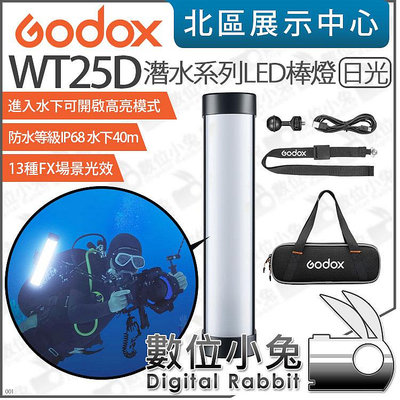 數位小兔【 Godox 神牛 潛水系列 WT25D 日光 LED 棒燈 】光棒 補光燈 管燈 IP68 FX光效 公司貨