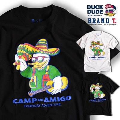 【Brand T】免運 達酷鴨 DUCK DUDE x CAMP DE AMIGO 聯名 鴨子 短T 露營 音樂祭 2色