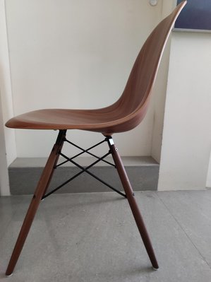 中古 真品 Herman Miller Eames (DWSR) 玫瑰木 x 胡桃木腳座 美國特別版 wood side chair