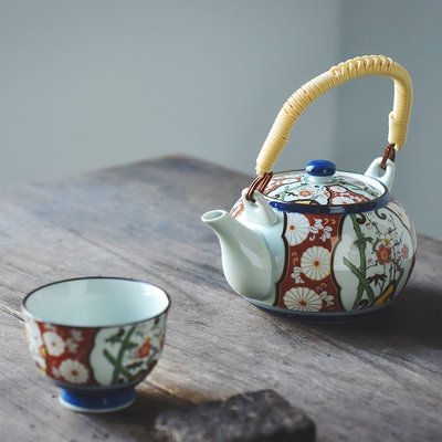 【波佐見燒錦竹梅】復古描金貼花日式陶瓷茶具套裝家用日本進口