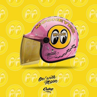 (GALLOP)台灣製造 MOOEYES X GALLOP Kids helmets聯名童帽 安全帽 成長型(粉色下單)