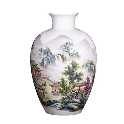 特價花瓶擺飾陶瓷擺件古典中國風花瓶仿古中式家居客廳插花瓷瓶裝飾品工藝品