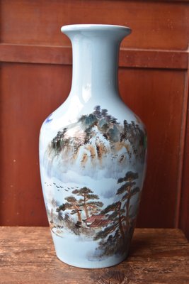 早期 中藝陶瓷 山水 房子 花瓶[中華陶瓷]