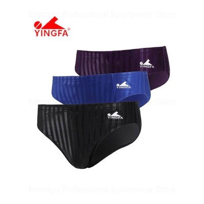 高品質 YINGFA 男士賽車泳褲三角專業泳衣訓練比賽用