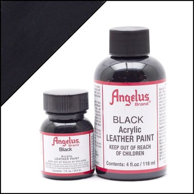Angelus [ Black 黑 ] 1oz. 29.5ml 改鞋 客製 改色 補色 顏料 中底 光澤 微亮 補漆