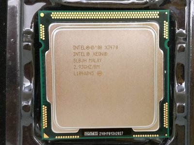 【含稅】Intel Xeon X3470 2.93G SLBJH 1156 四核八線 95W 正式CPU 一年保