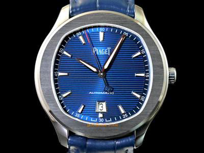 [現貨] Piaget 伯爵錶 G0A43001 Polo Date 現貨 藍色雕紋面 八年保固 42mm PT189