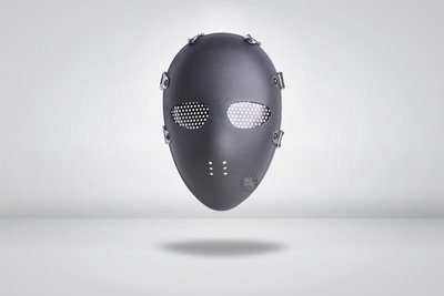 台南 武星級 特種部隊 全罩式 面罩 黑( 萬聖節面具傑森電鋸殺人魔變態護目鏡眼罩防護罩頭套角色扮演歹徒cosplay