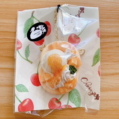 日本手作食玩芒果香草冰激凌松餅蛋糕包包掛件