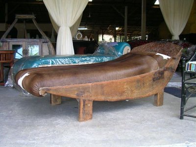 【窩,巴里島】 老柚木 馬皮沙發椅 實木貴妃椅
