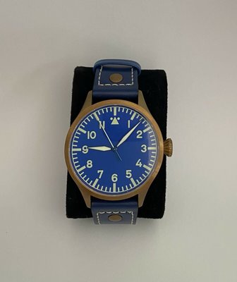 ARCHIMEDE 42H Bronze Pilot Watch 原汁原味的德國飛行風腕錶 藍面