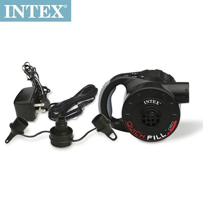 【INTEX】三合一可蓄電充氣幫浦110V+12V+蓄電池(充洩二用) 15210070(66641)