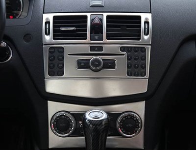 BENZ W204 不鏽鋼 面 中央 板 中控 CD面板 冷氣 出風口 裝飾 C300 C200 C63 AMG