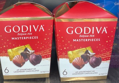 3/14前 一次買2盒 單盒190Godiva經典大師綜合巧克力禮盒43.4g(=6入)/盒 最新到期日2024/5/30頁面是單盒價
