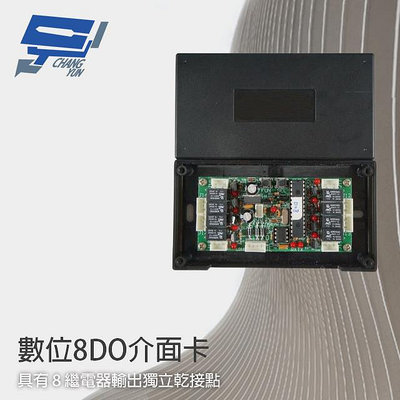 昌運監視器 數位8DO介面卡 8繼電器輸出 可控制鐵捲門 手機APP影像控制 可搭配XVR