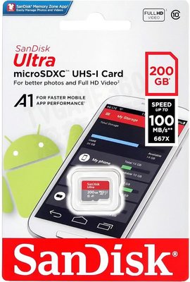 SANDISK ULTRA TF 200G 200GB MICROSD 記憶卡 讀100MB/S 台灣公司貨 台中