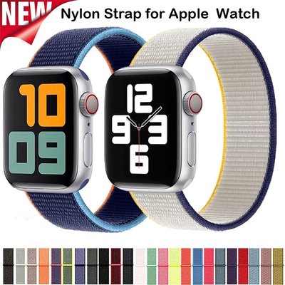 森尼3C-於Apple Watch 7 6 5 4 3 2 1蘋果手錶 45/44/42/41/40/38mm 尼龍環錶帶-品質保證