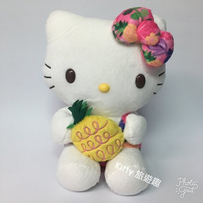 [Kitty 旅遊趣] Hello Kitty 絨毛娃娃 凱蒂貓 鳳梨 絨毛玩偶 收藏 禮物