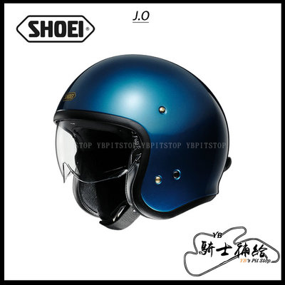⚠YB騎士補給⚠ SHOEI J.O 素色 金屬藍 3/4 復古帽 安全帽 眼鏡溝 內墨片 JO