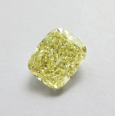 【巧品珠寶】GIA證書 3克拉天然鑽石裸鑽 國際認證 墊形綠黃彩鑽
