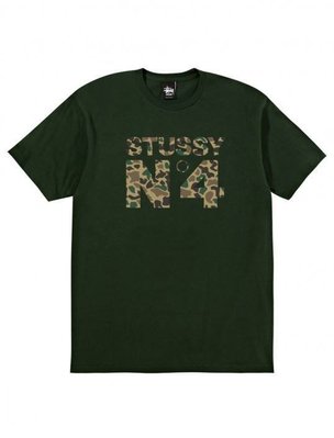 機能先決 水 Stussy Camo N4 獨特綠 M 經典圖案 短T T恤 HUF Remix 迷彩