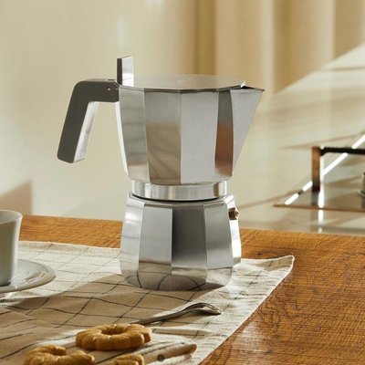 【熱賣精選】現貨 意大利 Alessi 2019 新款鋁制摩卡壺單閥 意式濃縮咖啡壺