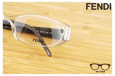 【My Eyes 瞳言瞳語】FENDI 義大利品牌 透明橢圓型膠框光學眼鏡 穩重高雅款 淺鼻托 複合設計 (F614)