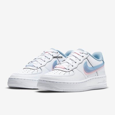 【正品】ONE YEAR_ Nike Air Force 1 白 藍 粉藍 粉紅 果凍 雙勾 CW1574-100潮鞋