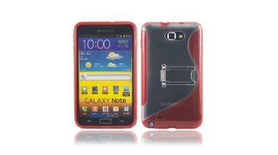 《YM3C》三星 SAMSUNG 支架清水套 Galaxy Note N7000 I9220 立架 支架 保護套 保護背殼