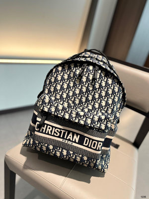 【二手包包】Oblique 老花與經典迪奧老花滿印帆布雙肩包 非常好看#dior包包 Dior迪奧雙肩包既高 NO163885
