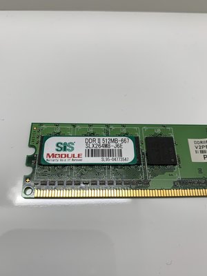 矽統 DDR2 SiS Module SLX264M8-J6E (PC2-667 DIMM 512MB 240P)