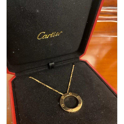 Cartier LOVE項鍊 鋪鑲鑽石 18K黃金 B7058400 項鏈
