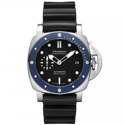 接單代購 PANERAI PAM01209 沛納海 Submersible 手錶 機械錶 42mm 黑面盤 黑橡膠錶帶