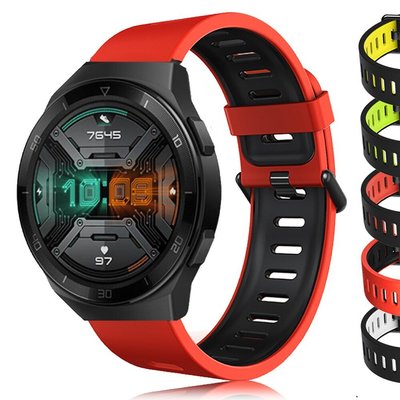 適用於 Huawei Watch Gt 2e 錶帶 Gt 2 Pro Gt2 46mm Gt2E 矽膠錶帶錶帶更換手鍊