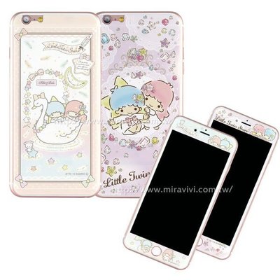 【Sanrio 】iPhone 6/6s 雙面強化玻璃彩繪保護貼-kikilala