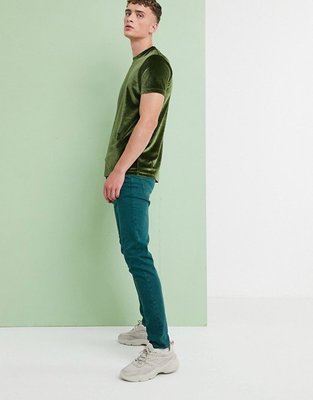 ASOS DESIGN skinny jeans in sea green