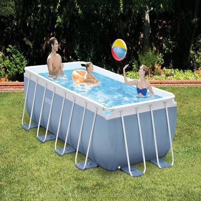 INTEX 26788 長方形管架水池套裝 家庭型免充氣矩形支架游泳池