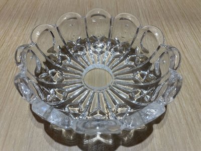 碗形水晶燈燈盤配件 玻璃燈碟 蠟燭燈盤 水晶燈具配件 玻璃碗碟 水晶吊珠 二手