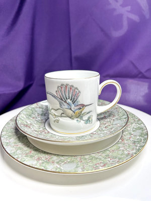 英國Wedgwood威基伍德 蜂鳥咖啡杯甜品碟套裝 歐式骨瓷