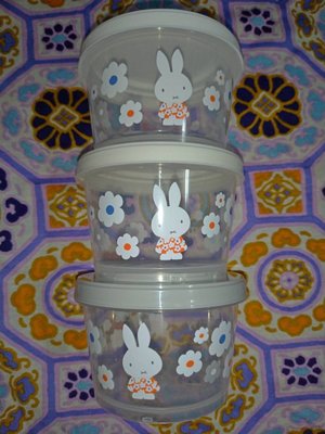 日本 SKATER Miffy 兔 花 薄型保鮮盒 240mL 3入 收納盒 可疊小便當盒 適用微波爐 洗碗機 SIJ3
