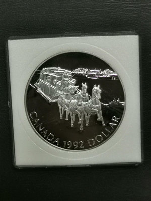 加拿大1992年精制紀念銀幣，25克925銀38887