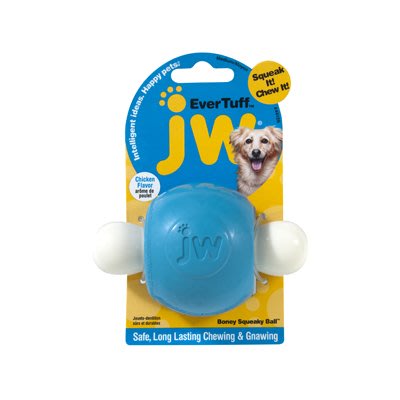 美國JW （啾啾球中骨 大） 啾啾聲 橡膠玩具 狗玩具 DK-46127