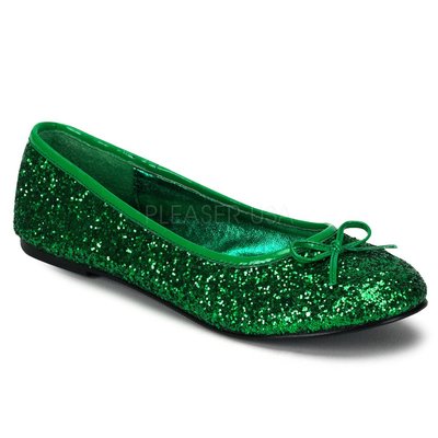 Shoes InStyle《一吋》美國品牌 FUNTASMA 原廠正品金蔥娃娃平底鞋 有大尺碼『綠色』