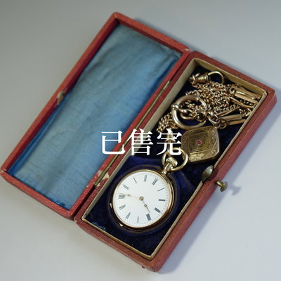 百年 / 瑞士 🇨🇭 Fabrique de GENEVE 14K黃金古董機械懷錶