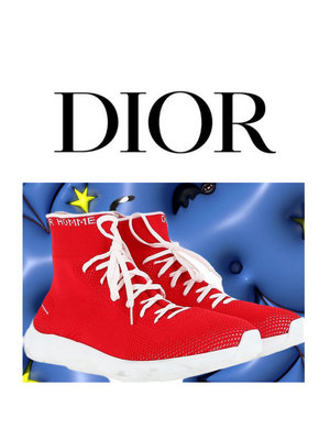 【正品出清】Dior Homme高筒襪套鞋 DH男款歐碼8 High Top Sock Sneakers襪套球鞋