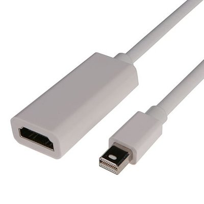 白色 Mini DisplayPort轉HDMI母轉接線 DP-058 mini DP公轉HDMI母